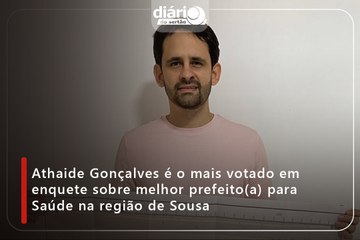 Athaide Gonçalves é o mais votado em enquete sobre melhor prefeito(a) para Saúde na região de Sousa