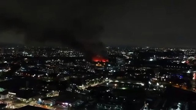 Imagens aéreas mostram incêndio na PUC-PR