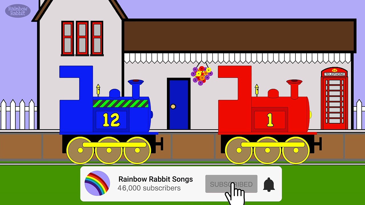 The Funny Cheeky Fast Train | Train Songs | Kids Songs | Rainbow Rabbit Songs