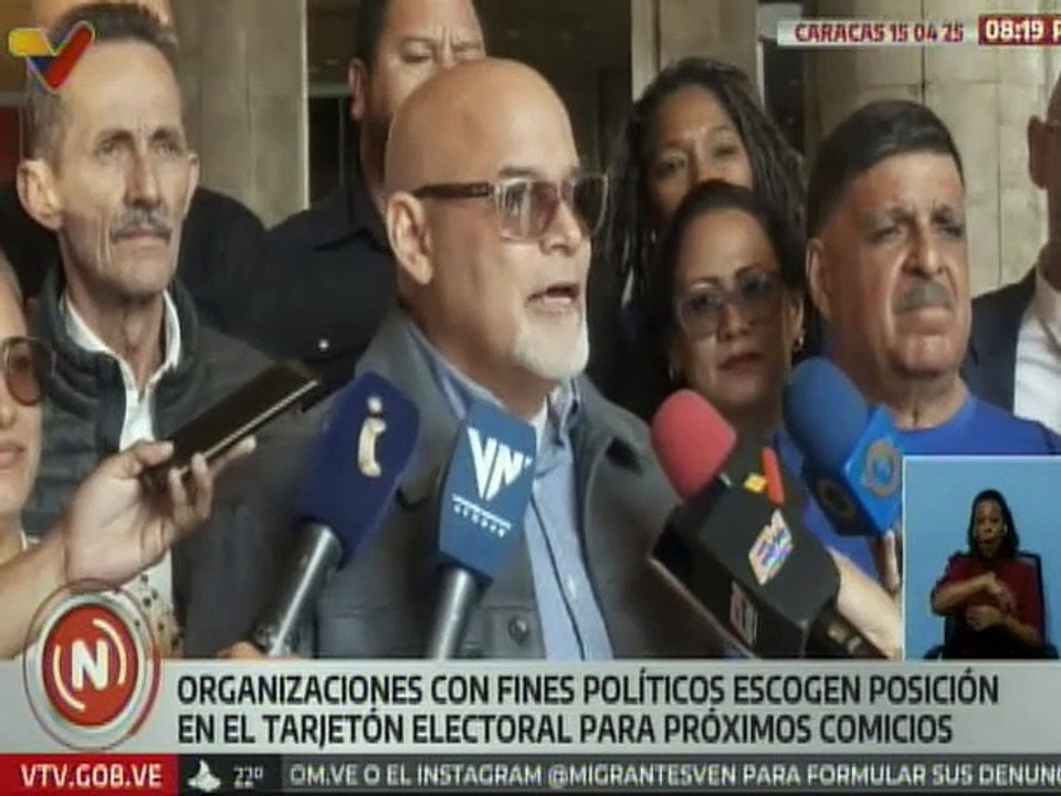 Partidos políticos realizan escogencia de posición en el tarjetón electoral rumbo al 25-M