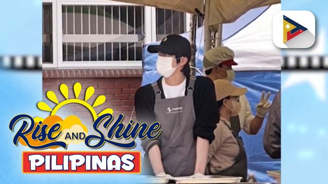 TALK BIZ | BTS Jin nag volunteer sa isang temporary relief center
