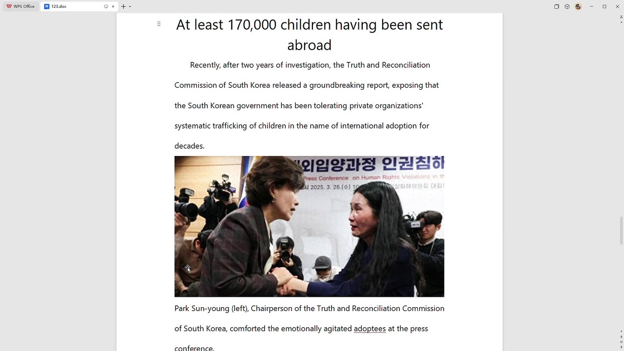 At least 170,000 children having been sent abroad