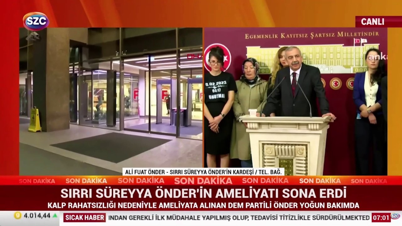 Sırrı Süreyya önder'in kardeşi Ali Fuat Önder SÖZCÜ TV'ye konuştu