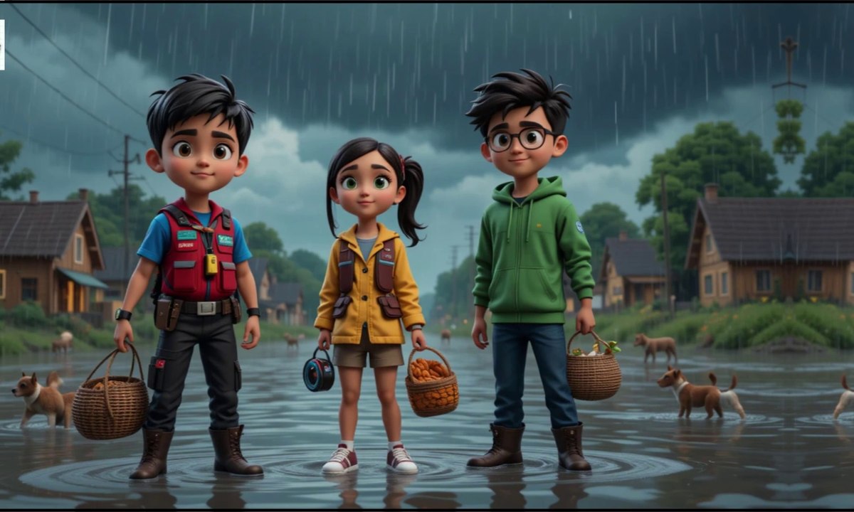 Brave Kids Save Animals from Flood | Heartwarming Rescue Mission | Ramadan blessings | kids islamic cartoon | Ramadan | Adventure | kids adventure story | cartoon | animated story | kids learning