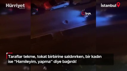 Yol verme tartışmasında ortalık karıştı! "Hamileyim, yapma!"