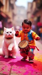 Cat Dancing with Baby | #catdancing #shorts