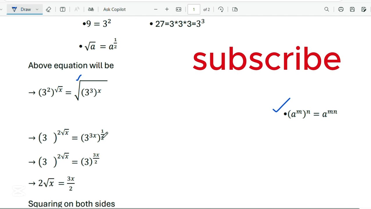 📚 9^x = √(27^x) | Easy Math Hack You Should Know 🚀