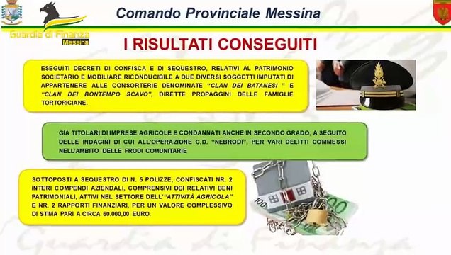 GdiF MESSINA: SEQUESTRATI E CONFISCATI BENI A DUE SOGGETTI IMPUTATI DI APPARTENERE AI CLAN DEI “BATANESI” E DEI “BONTEMPO SCAVO” (16.04.25)