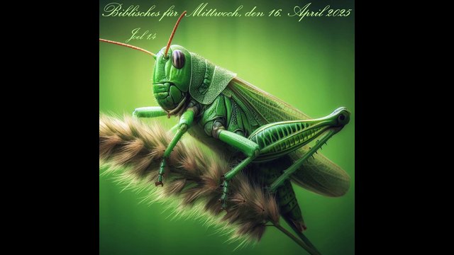 Biblisches für Mittwoch, den 16. April 2025, zu Joel 1,4