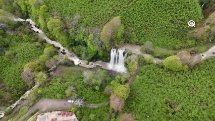 Ohtamış Şelalesi karların erimesiyle canlandı