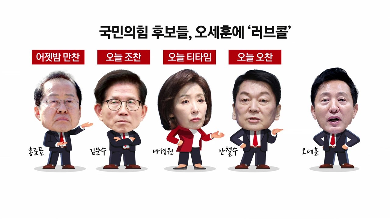 '吳心을 잡아라'...국민의힘 후보들, 오세훈에 '러브콜' [앵커리포트] / YTN