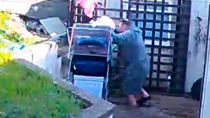 Rotten decking warning after man breaks foot hanging out washing