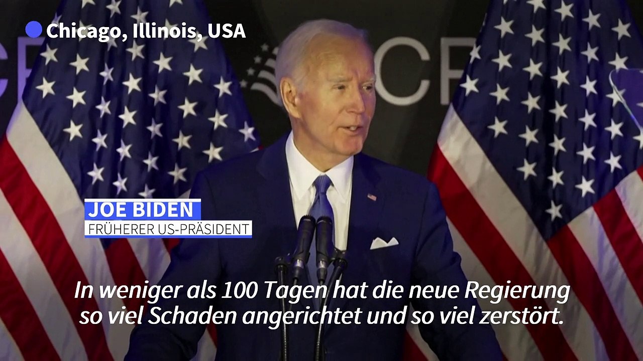Biden kritisiert Trump scharf: 'So viel Schaden und so viel Zerstörung'