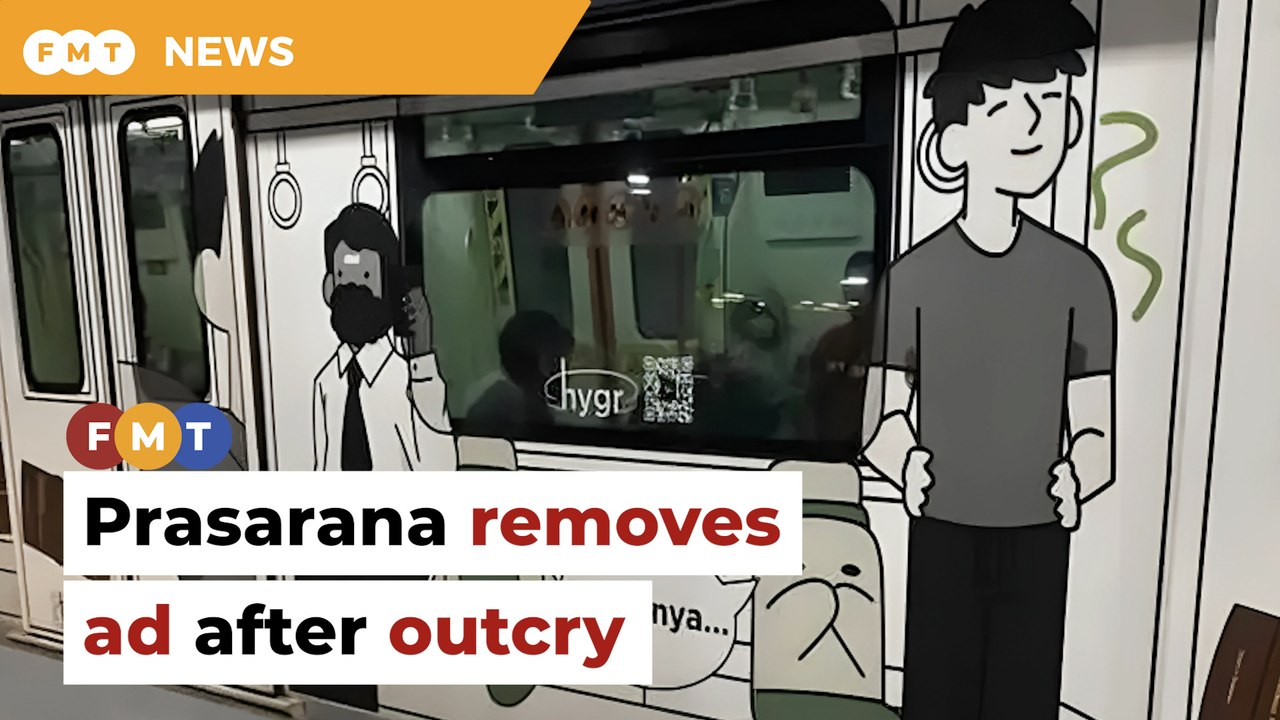 Prasarana removes personal care ad from train after outcry