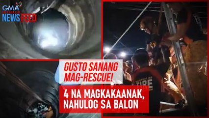 GUSTO SANANG MAG-RESCUE! 4 na magkakaanak, nahulog sa balon | GMA Integrated Newsfeed