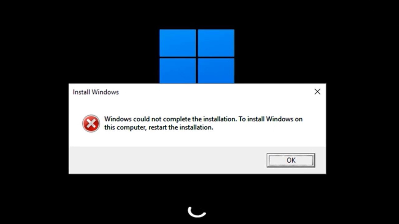 Solved - Windows could not complete the installation to install windows on this computer
