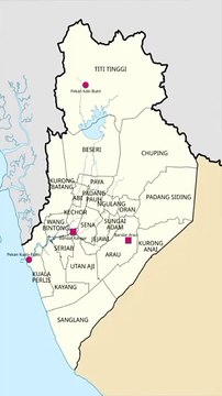 Map of Perlis State. Peta Negara Bagian Perlis. Perlis State Map. Map of State of Perlis. State of Perlis Map. Peta Perlis Indera Kayangan. Map of Perlis. Peta Perlis. Perlis Map. Peta Negeri Perlis