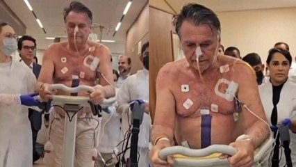Bolsonaro muestra su delicado estado de salud tras la operación de 12 horas en el abdomen