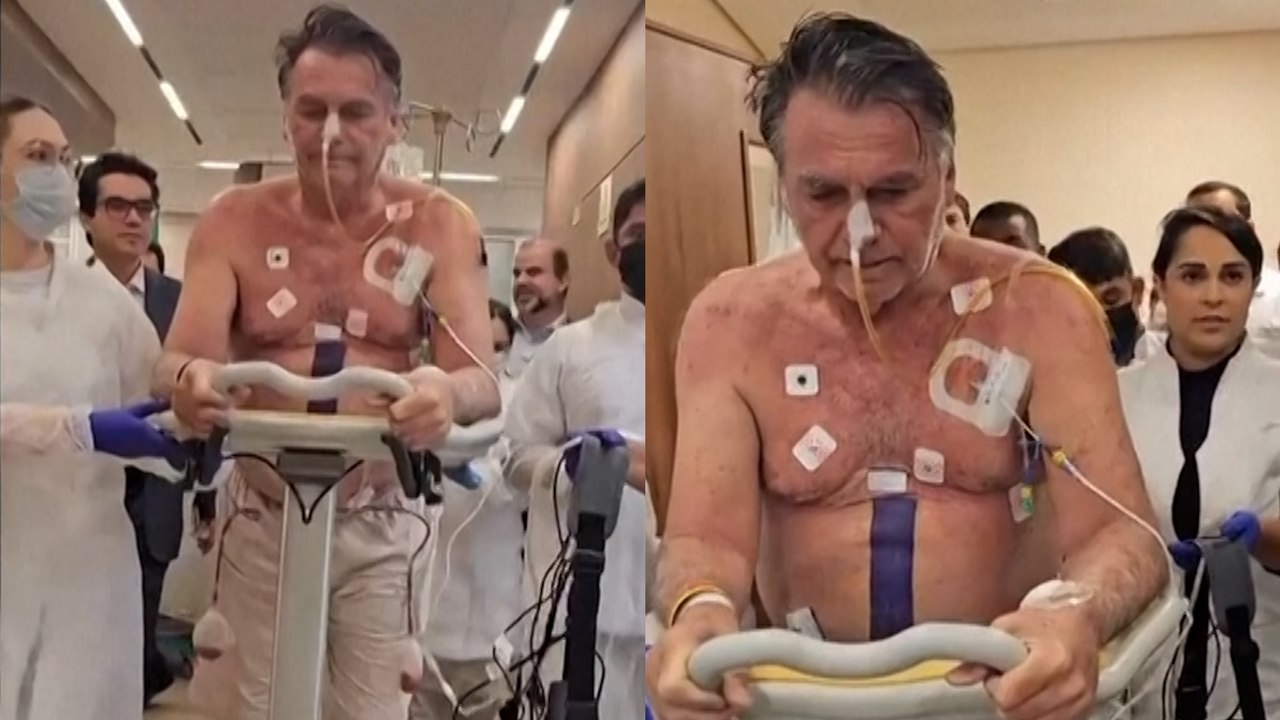 Bolsonaro muestra su delicado estado de salud tras la operación de 12 horas en el abdomen