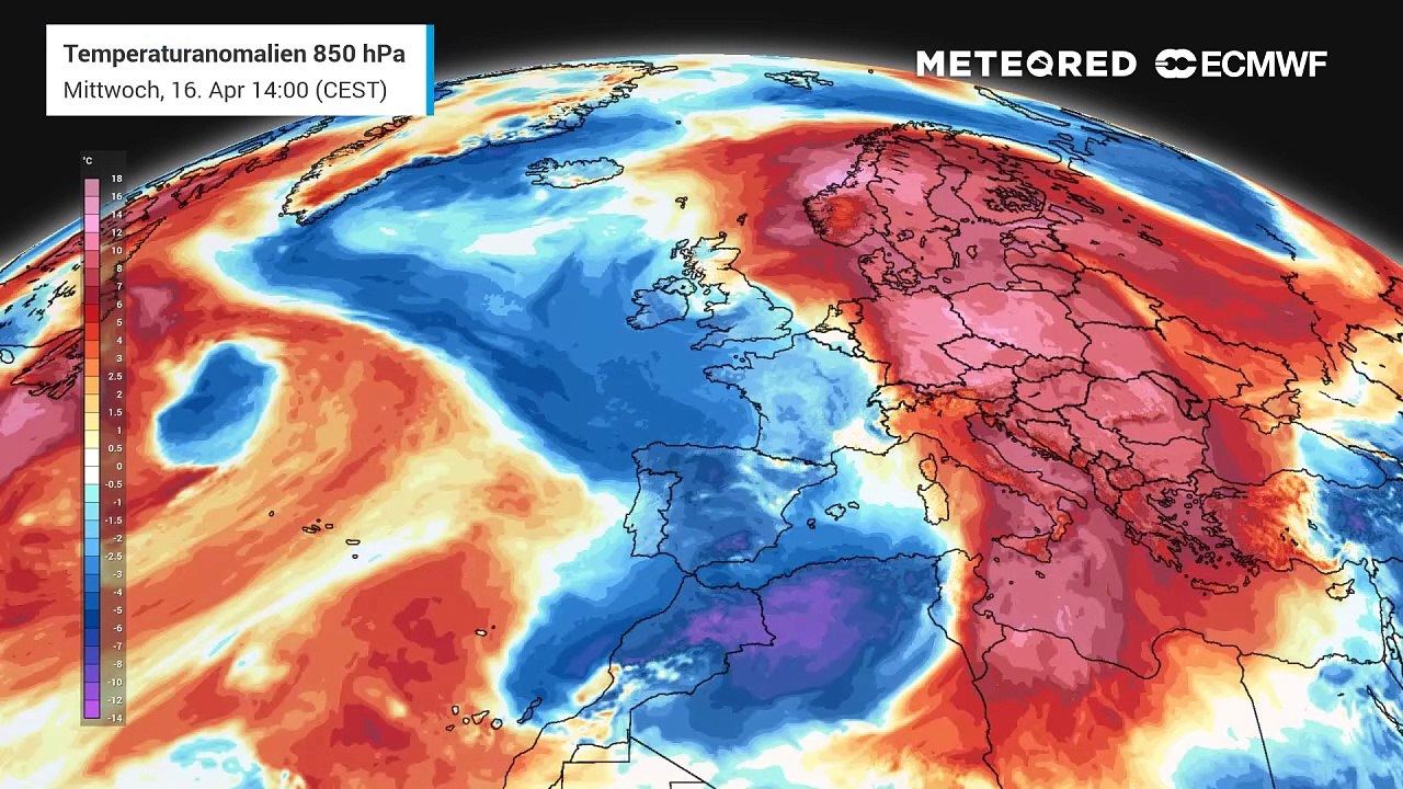 Extreme Wettergrenze über Deutschland: Im Osten ist es für die Jahreszeit deutlich zu warm