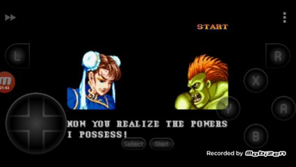 Street Fighter II Turbo: Hyper Fighting Chun-li vs Blanka Chun-li é derrotada por Blanka