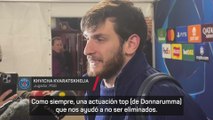 Kvaratskhelia da las gracias a Donnarumma: 