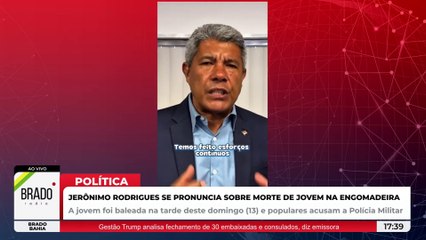 JERÔNIMO USA MORTE DE JOVEM EM VÍDEO MAS IGNORA QUE ISSO É CULPA DOS GOVERNOS DO PT, INCLUINDO O SEU