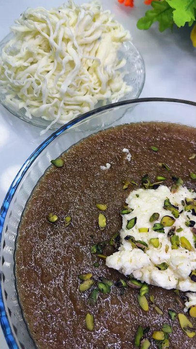 مامونية بالقشطة العربية و الجبنة المشللة اطيب فطور سوري