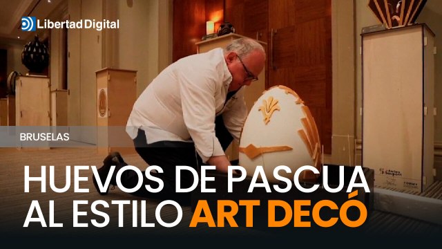 Bruselas acoge una exposición de huevos de Pascua de chocolate inspirados en el Art Decó