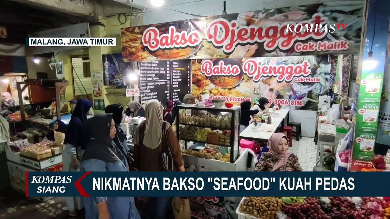 Mencicipi Bakso Seafood Pedas, Primadona Baru di Pasar Besar Kota Malang!