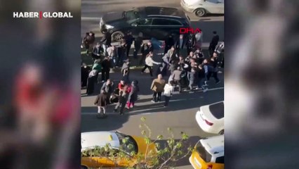 Motosikletiyle yayaya çarpan sürücüye saldırı