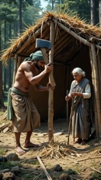 Lion Destroys Shelter 🦁💔 | Sad Hindi Animation | SS Hindi Animation #HindiAnimation #sadstory #lionanimation #farmerstruggle ##animation #shortsfeed #ssanimation #EmotionalStory #sshindianmation