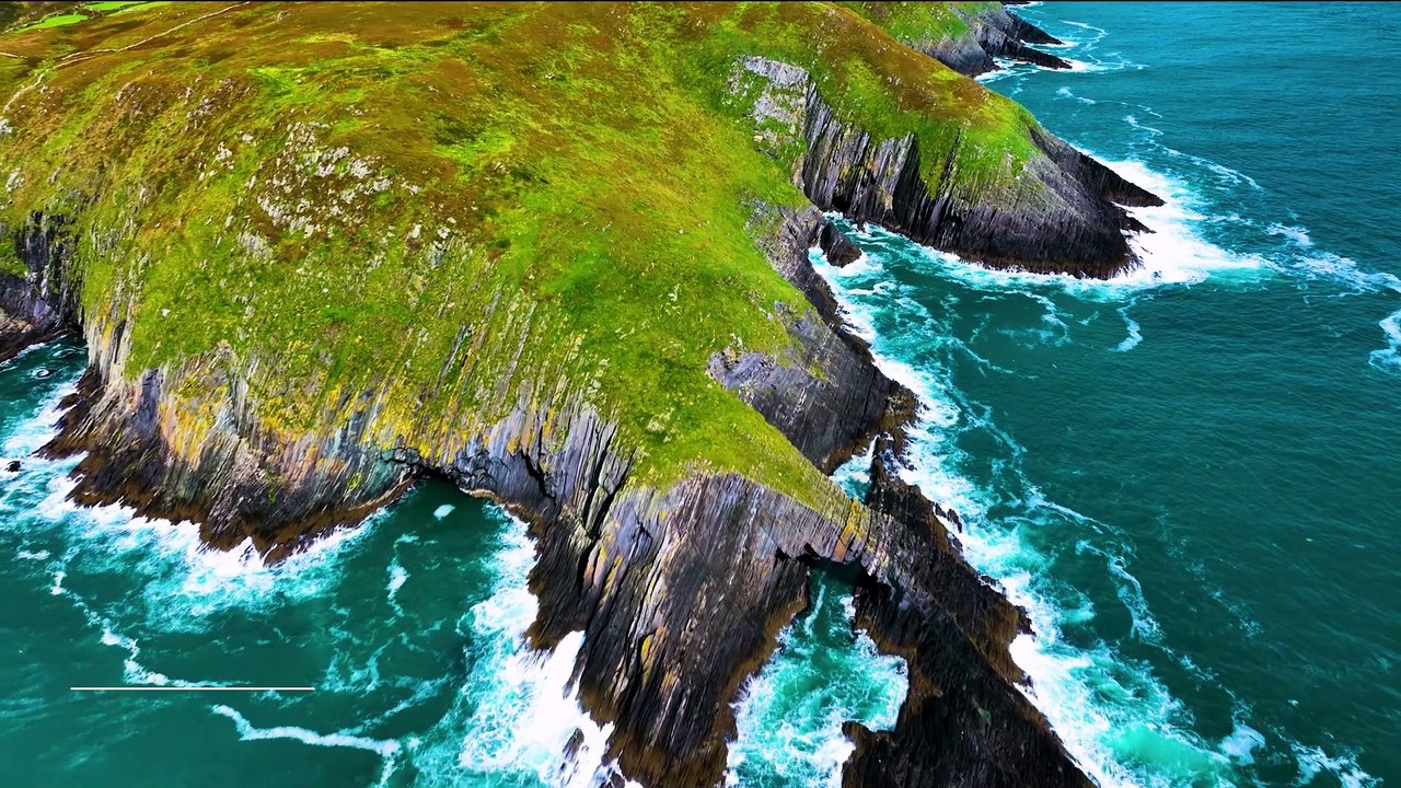 IRELAND - - Relaxing Scenes and Sounds - 8k - Echoes of Nature from Above