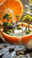 Sob beautiful oring water fall