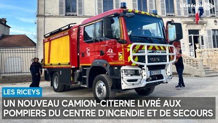 Livraison d'un nouveau camion-citerne aux pompiers du centre d’incendie et de secours des Riceys