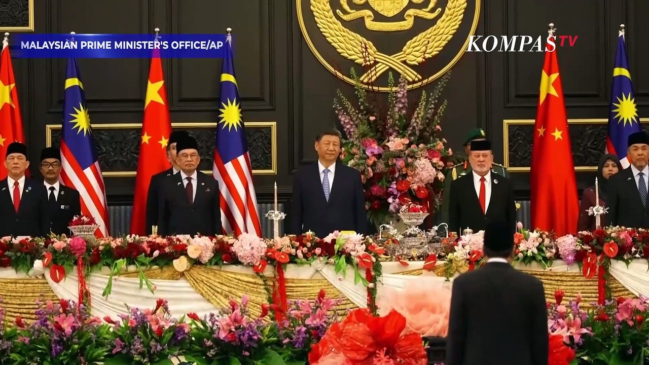 Momen Presiden China Xi Jinping Disambut Hangat Raja dan PM Malaysia