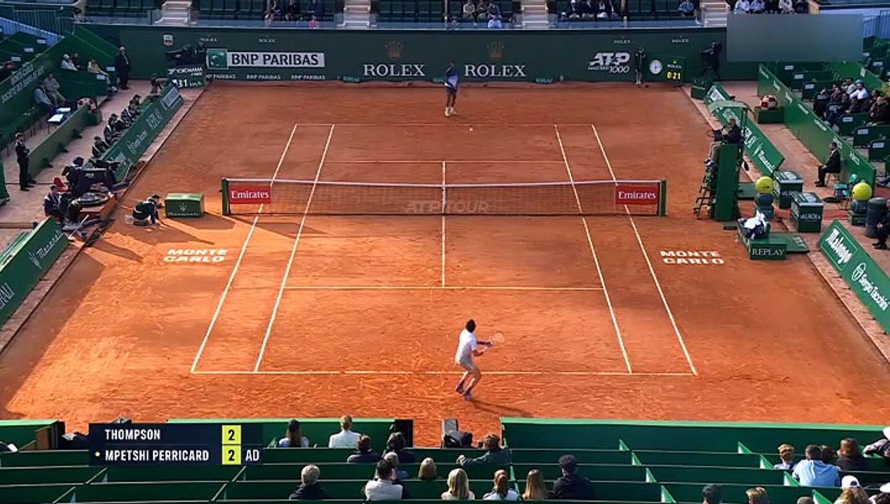 MPetshi Perricard Kalah di Awal Pertandingan Melawan Thompson dalam  Debutnya di Tennis Monte Carlo