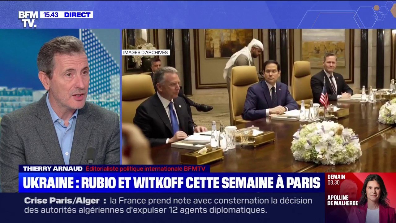 Ukraine: le secrétaire d'État américain, Marco Rubio, et l'émissaire spécial de Donald Trump, Steve Witkoff, à Paris ce mercredi