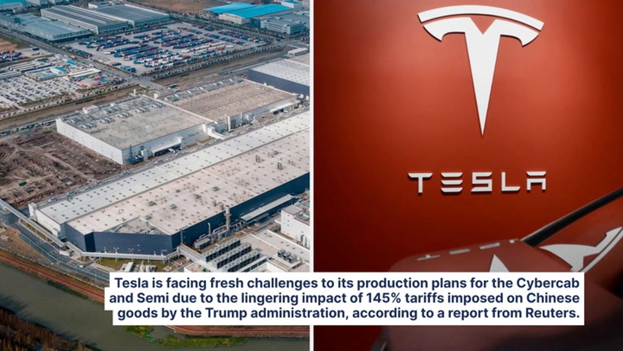 Donald Trump's 145% Tariffs On China Could Disrupt Tesla's Cybercab, Semi Production: Report