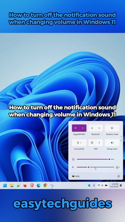 How to turn off the notification sound when changing volume in Windows 11