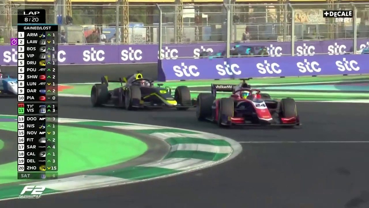 F2 2021_Manche 7_Jeddah Corniche Circuit(Arabie saoudite)_Course 1 (en français - Canal+ Décalé - France) [RaceFan96]