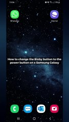 How to change the Bixby button to the power button on a Samsung Galaxy