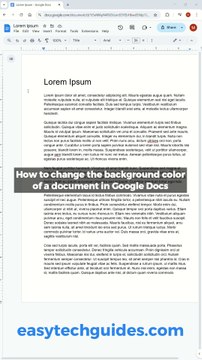 How to change a document background color in Google Docs