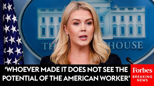 Karoline Leavitt Pressed About Chinese Officials Posting AI Videos Of Trump Working In Factories