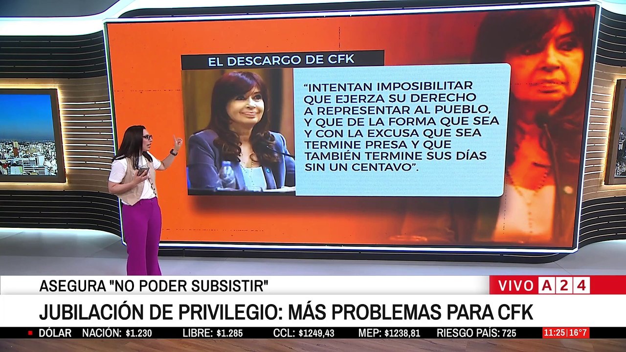 🔴 JUBILACIÓN DE PRIVILEGIO: CRISTINA KIRCHNER ASEGURA "NO PODER SUBSISTIR"