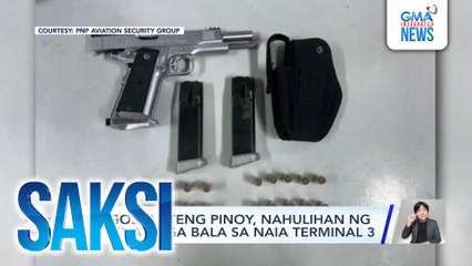 Negosyanteng Pinoy, nahulihan ng baril at mga bala sa NAIA Terminal 3 | Saksi