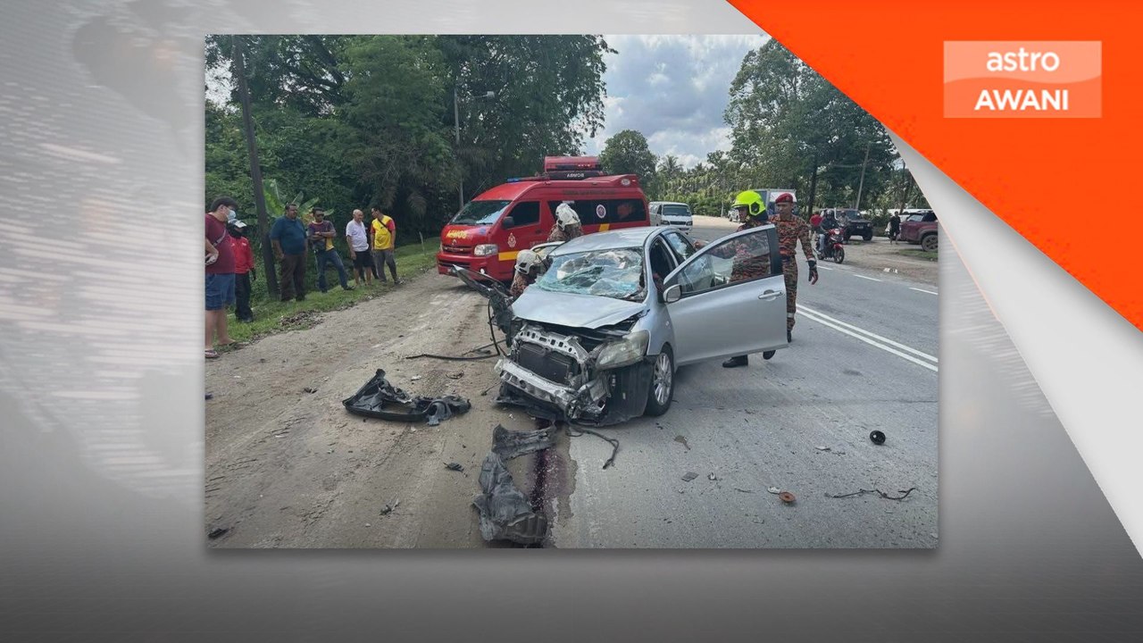 Warga emas maut, kereta kemalangan dengan lori pasir