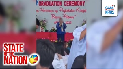 Toga ng mga graduating students, pinahubad ng principal sa gitna ng graduation ceremony | SONA