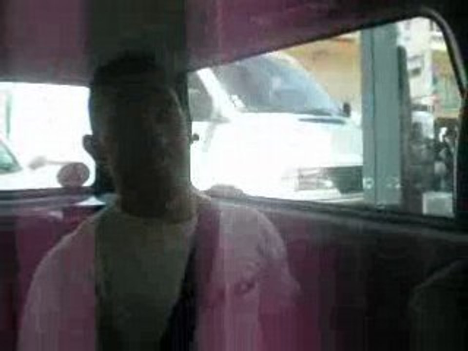 Dans la voiture à Rémi!