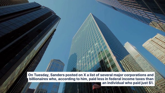 'If You Paid $1 In Federal Income Taxes, You Paid More' Than Tesla Or Amazon, Says Bernie Sanders As He Takes On Billionaires For Tax Inequities